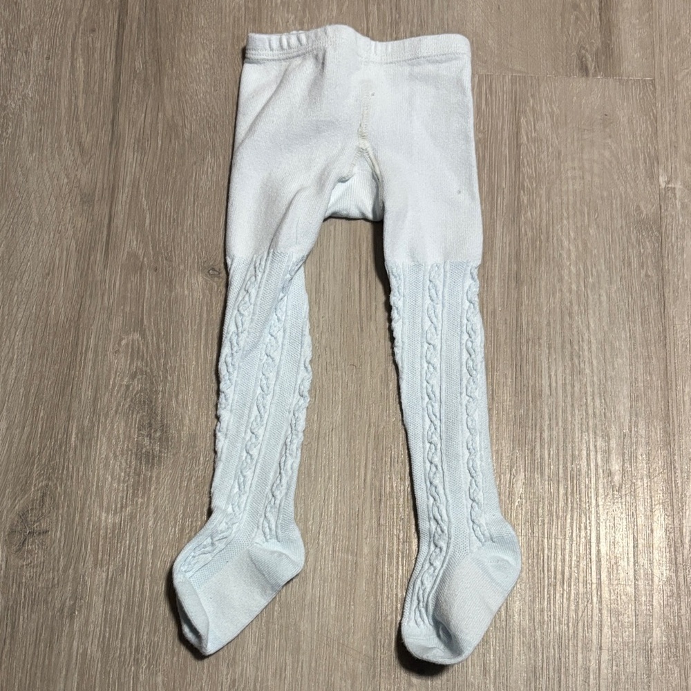 Baby Blue‎ Cable Knit Kids Tights